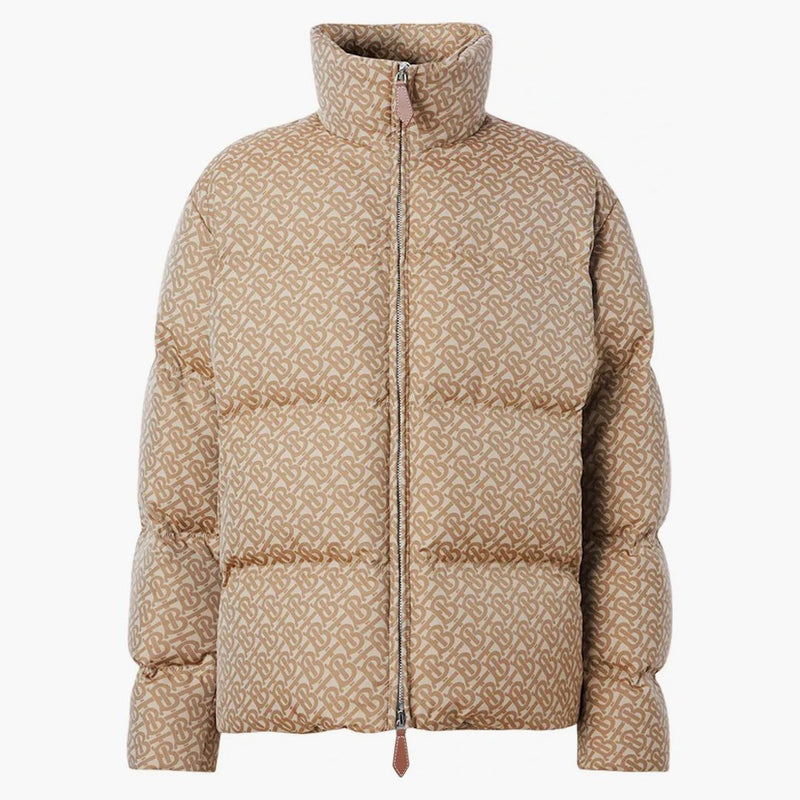 Burberry Monogram Motif Jacquard Jacket Soft Fawn