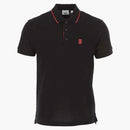 Burberry Monogram Motif Piqué Polo de algodón Negro