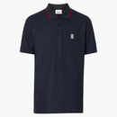 Burberry Monogram Motif Piqué Cotton Polo Shirt Navy