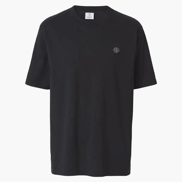 Tričko monogramu monogramu Burberryho černé