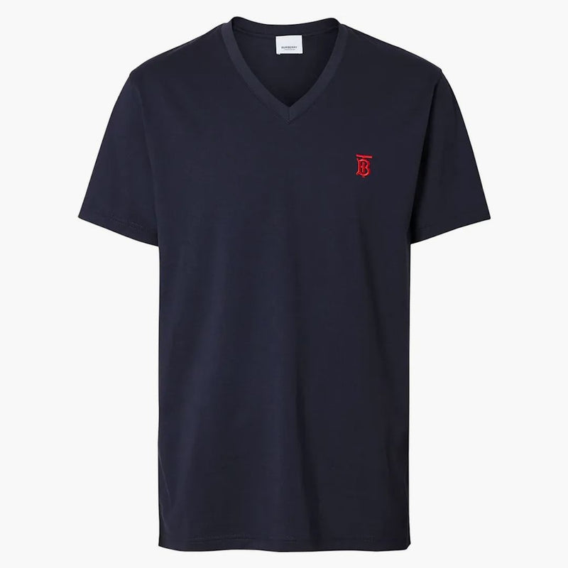 Burberry Monogram Motiv V-Neck T-shirt Navy/Red