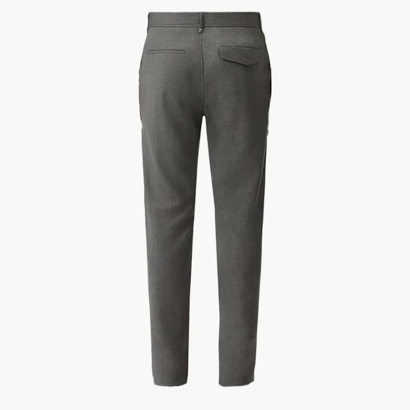 Burberry Monogram Motif Wool Tailored Trousers Grey