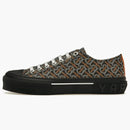 Burberry Monogram Pattern Low Top Black Orange Canvas