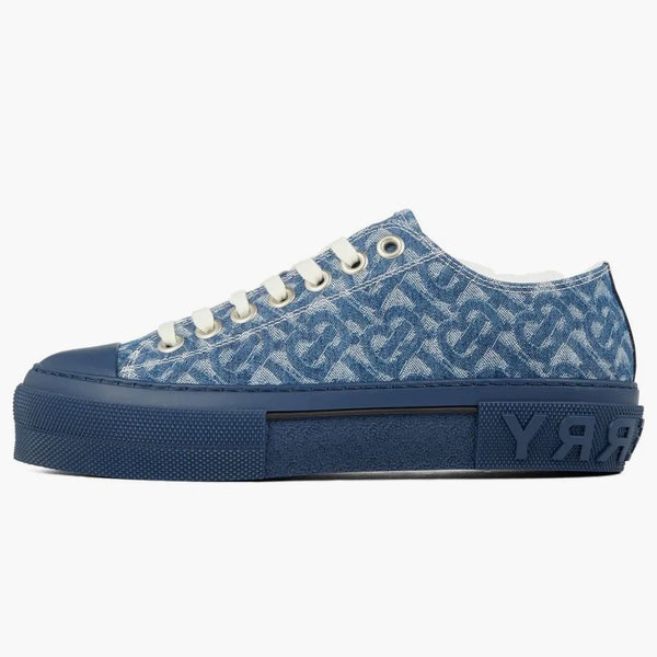 Burberry Monogram Pattern Low Top Denim Blue