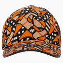 Burberry Monogram Print Baseball Cap Orange