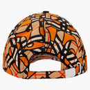 Burberry Monogram Print Baseball Cap Orange