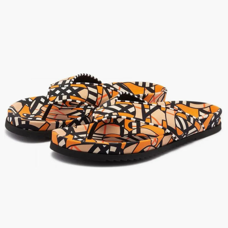 Burberry Monogram Print Sandal Orange White