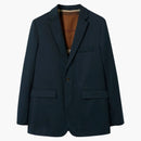 Burberry Notched-collar Tailored Blazer Navy