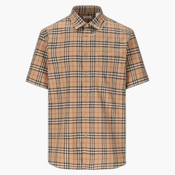 Burberry nova-kontrolka vzorec bavlněné košile archiv béžové
