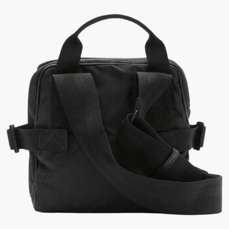 Burberry nylon check jacquard kakel axelväska svart