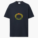 Burberry Oak Leaf Crest Cotton nadměrné tričko s tmavé uhlí modré uhlí