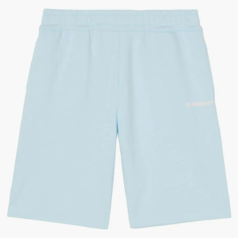 Burberry Organic Cotton Logo Shorts Pale Blue