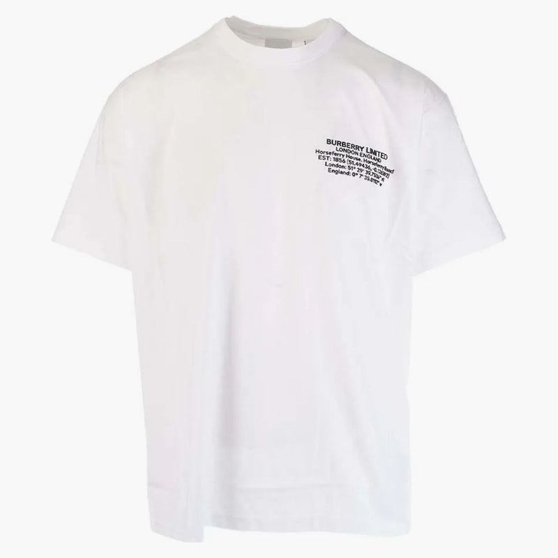 Burberry nadměrné koordináty Abel Logo Tee White
