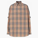 Burberry Oversized Check Shirt Beige