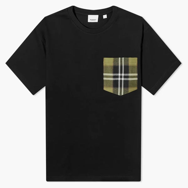 Burberry Oversize Controllato fino alla maglietta di cotone-cotone rifinita Nera