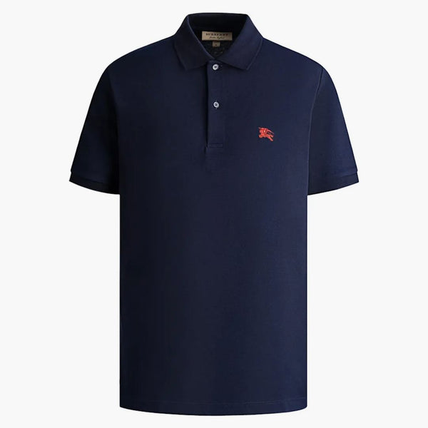 Burberry Oxford Logo ricamato Polo Navy/Red