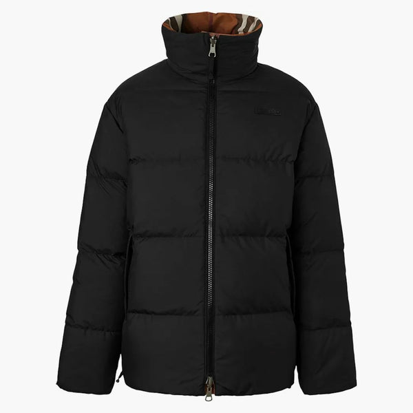Burberry Packaway Hood Reversible Check Nylon Buffer Jacket Dark Birch Brown
