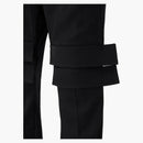 Burberry Panel Detail Grain de Poudre Wool Cargo Trousers Black