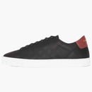 Burberry Perforated Check Leather Sneakers Black Deep Claret Melange