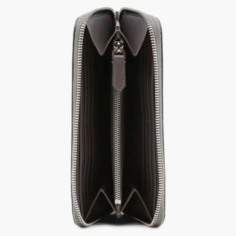 Burberry Porter Leather Clap Continental Long Peněženka šedá