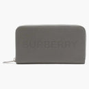 Burberry Porter Leather Flap Continental Long Wallet Gray