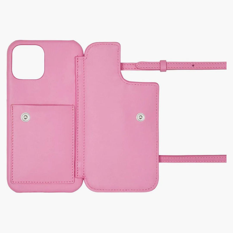 Burberry quiltad lammskinn lola iPhone 13 Pro telefonfodral med rems primrose rosa
