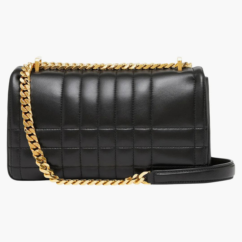 Burberry Quilted Pull Lola Borsa Small Black/Gold Tone