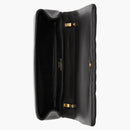 Burberry quiltad läder lola väska liten svart/guldton