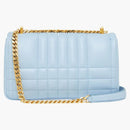 Burberry Quilted Leather Lola Bag Small Pale Blue