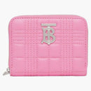 Burberry acolchado cuero lola zip-up billetera rosa rosa