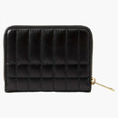 Burberry acolchado cuero lola zip billetera negra /dorado claro