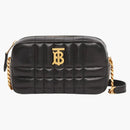 Burberry Quilted Leather Mini Lola Camera Bag Black/gold-tone