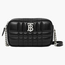Burberry Quilted Leather Mini Lola Camera Bag Black/silver-tone