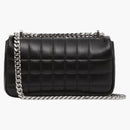 Burberry Quilted Leather Mini Lola Crossbody Bag Black/silver-tone