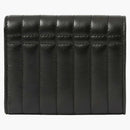 Burberry in pelle trapuntata piccola portafoglio pieghevole lola nero /oro chiaro