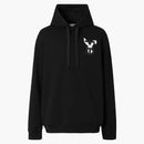 Burberry Rabbit Logo-Print Cotton Hoodie Black/White