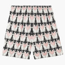 Burberry Rabbit-Print Shorts Black Pink