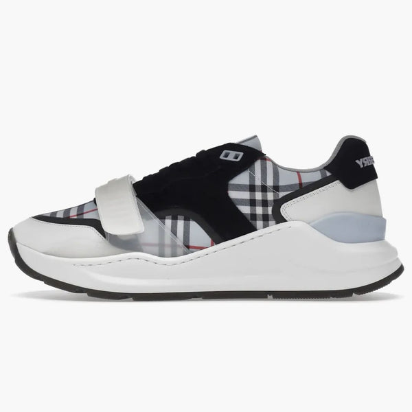 Burberry Ramsey Haymarket Check Print Light Blue White Black