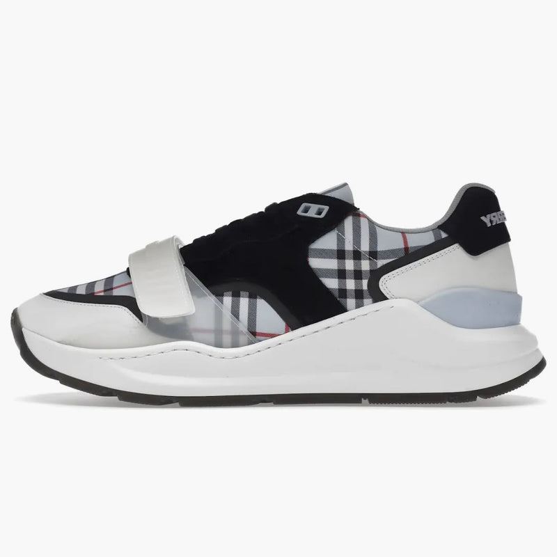 Burberry Ramsey Haymarket Check Print Light Blue White Black
