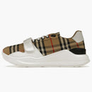 Burberry Ramsey Vintage Check Suede Leather Archive Biege White