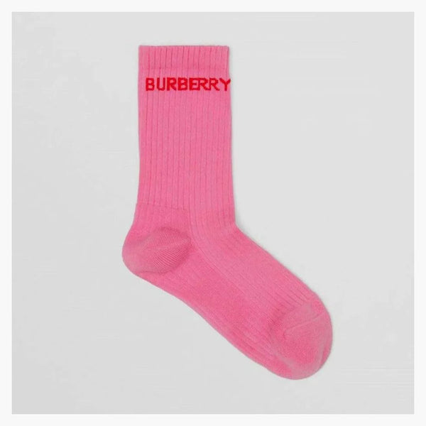 Ponožky Burberry Red Logo Bubblegum Pink