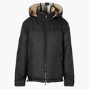 Burberry Reversible Check Nylon Puffer Jacket Black Archive Beige