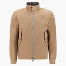 Burberry Reversible Check Wool Cotton Harrington Jacket Beige