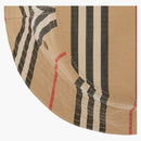 Burberry Reversible Icon Stripe Cotton Bucket tiene Archivo Beige
