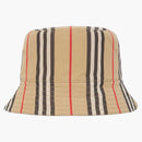 Burberry Reversible Icon Striped Bucket Hat Beige