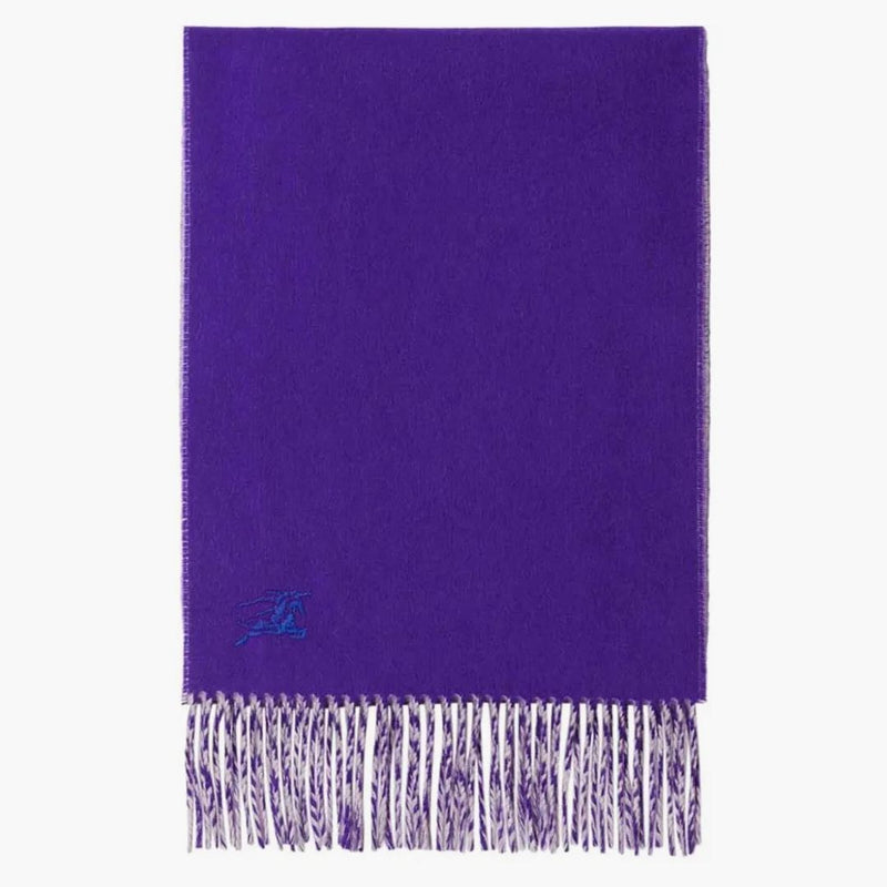 Burberry Reversible Iconic Logo Cashmere Scarf Purple