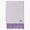 Burberry Reversible Iconic Logo Cashmere Scarf Purple