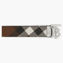 Burberry Reversible Monogram Motif Check Belt Dark Birch Brown