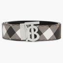 Burberry Reversible Monogram Motif Check Belt Dark Birch Brown