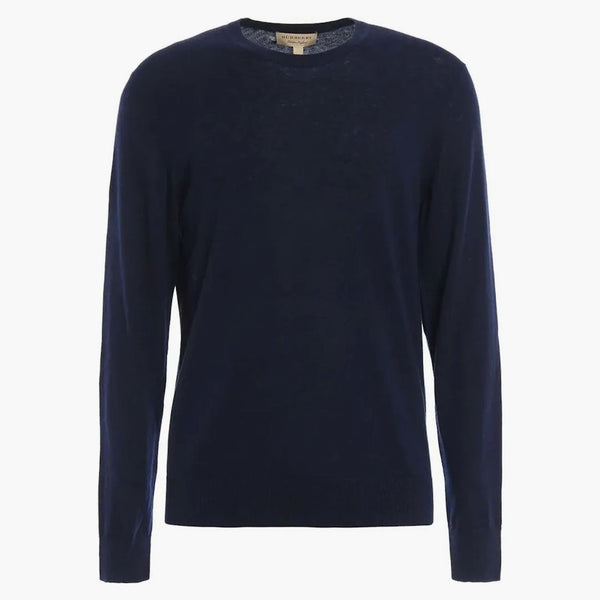 Burberry Richmond Check-Patch Cashmere-blandning tröja marin